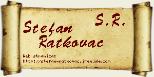 Stefan Ratkovac vizit kartica
